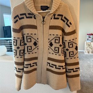 Pendleton Cream and Black Knit Sweater